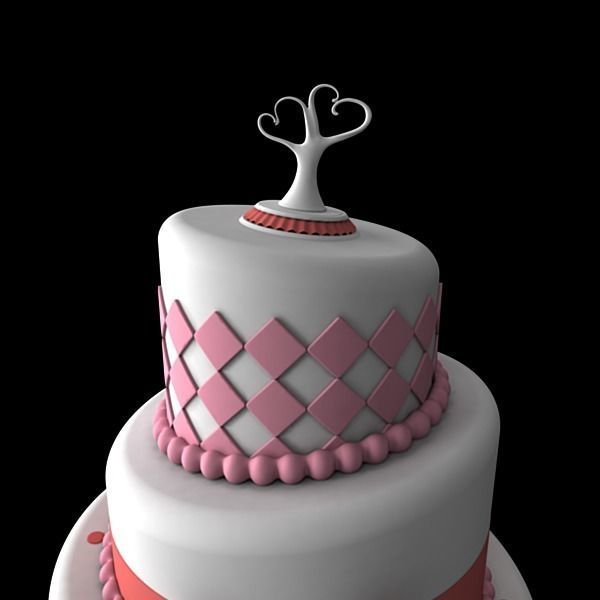 Wedding Cake 4 3D model_2