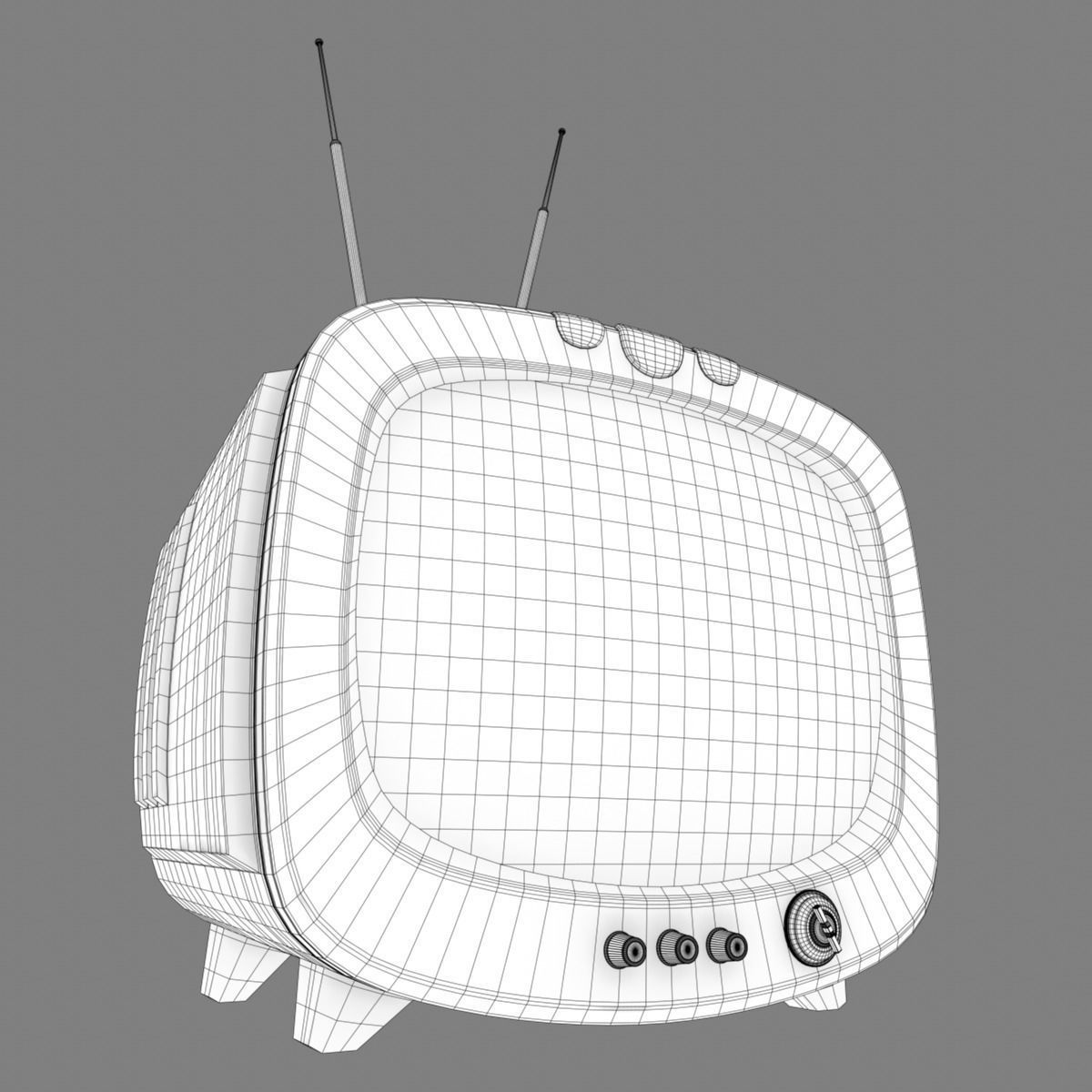 Vintage TV 3D model_13