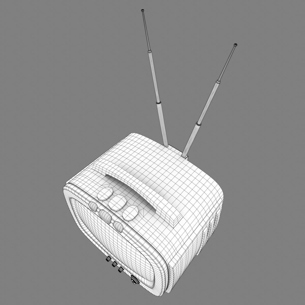 Vintage TV 3D model_12