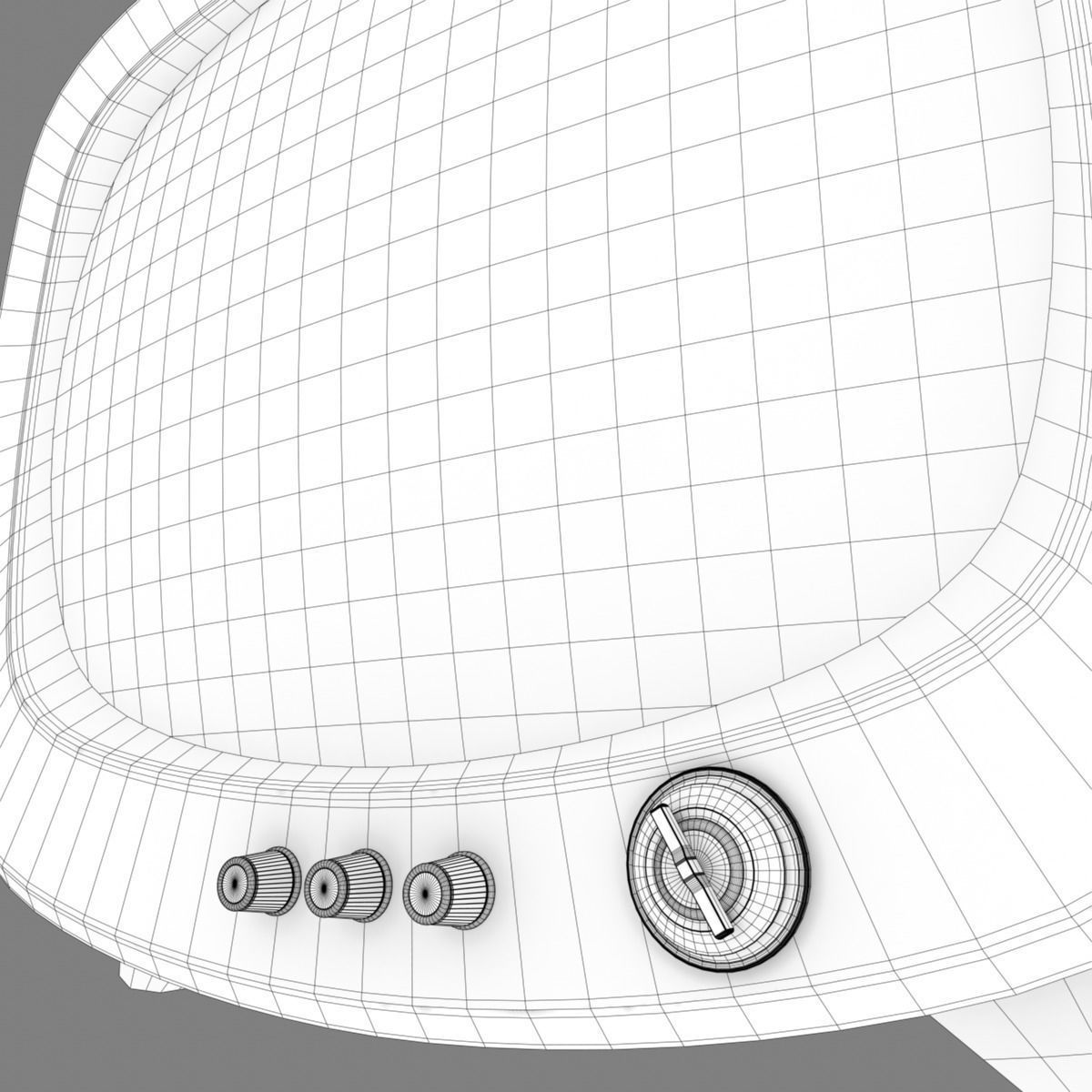 Vintage TV 3D model_11