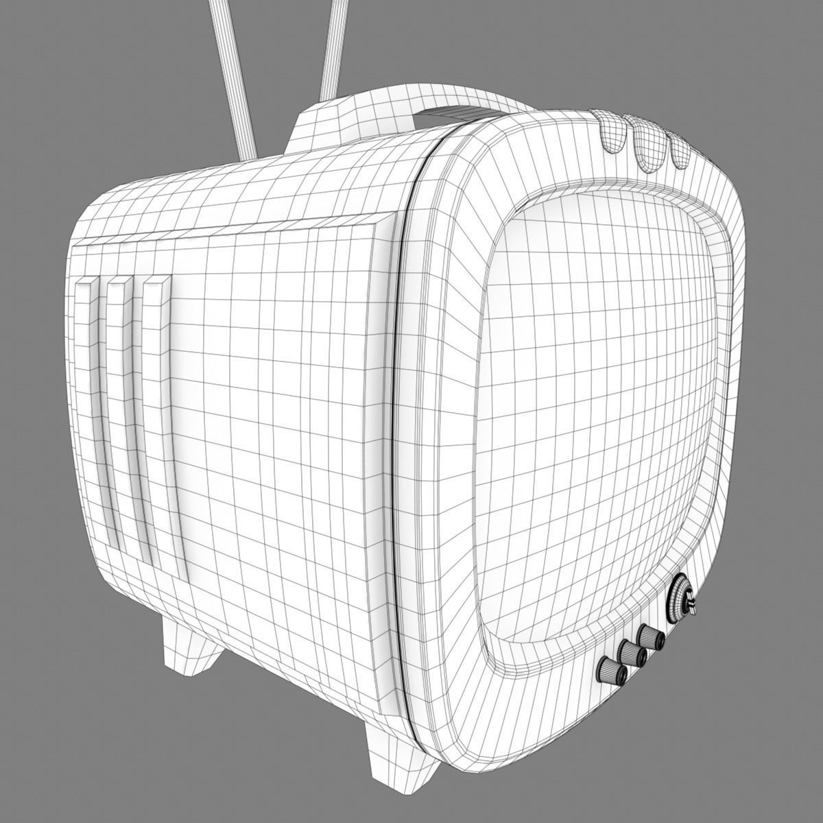 Vintage TV 3D model_10