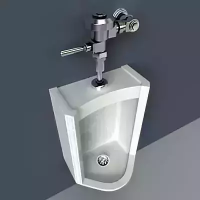 Urinal on wall