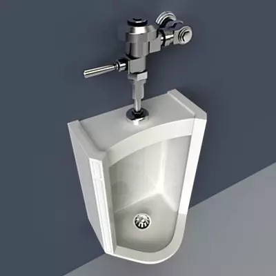 Urinal on wall 3D model
