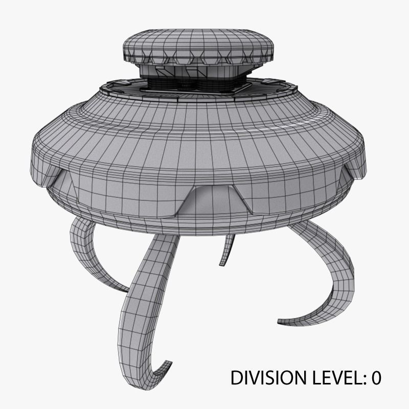 UFO 2 flying saucer 3D model_9