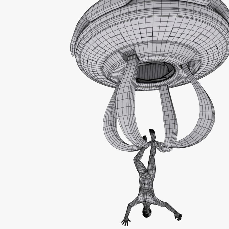 UFO 2 flying saucer 3D model_7