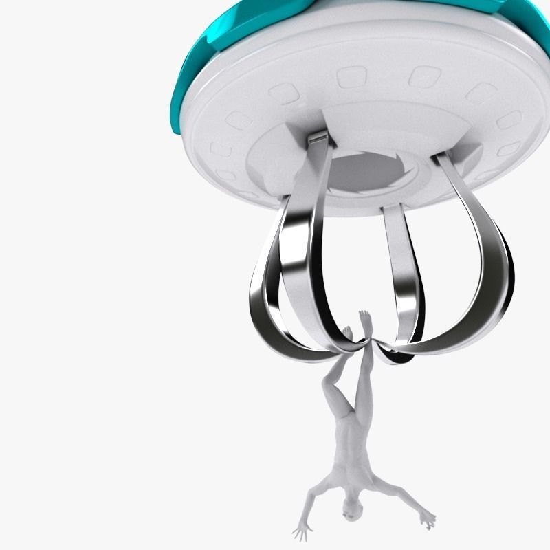 UFO 2 flying saucer 3D model_5