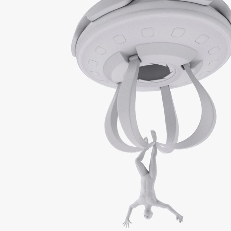 UFO 2 flying saucer 3D model_6