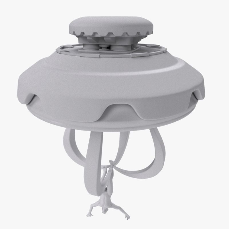 UFO 2 flying saucer 3D model_11