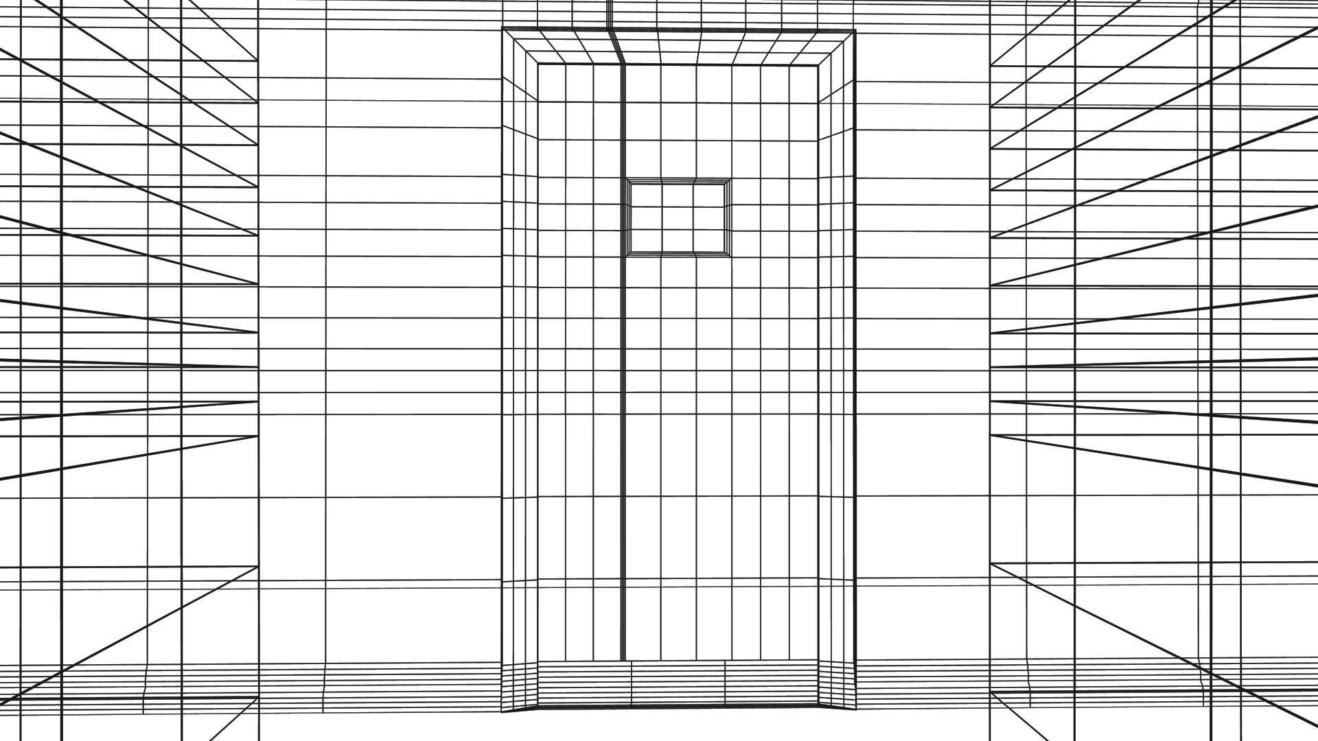 Insane Asylum Corridor 3D model_4