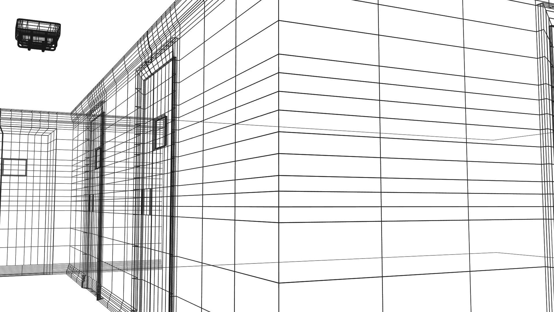 Insane Asylum Corridor 3D model_5