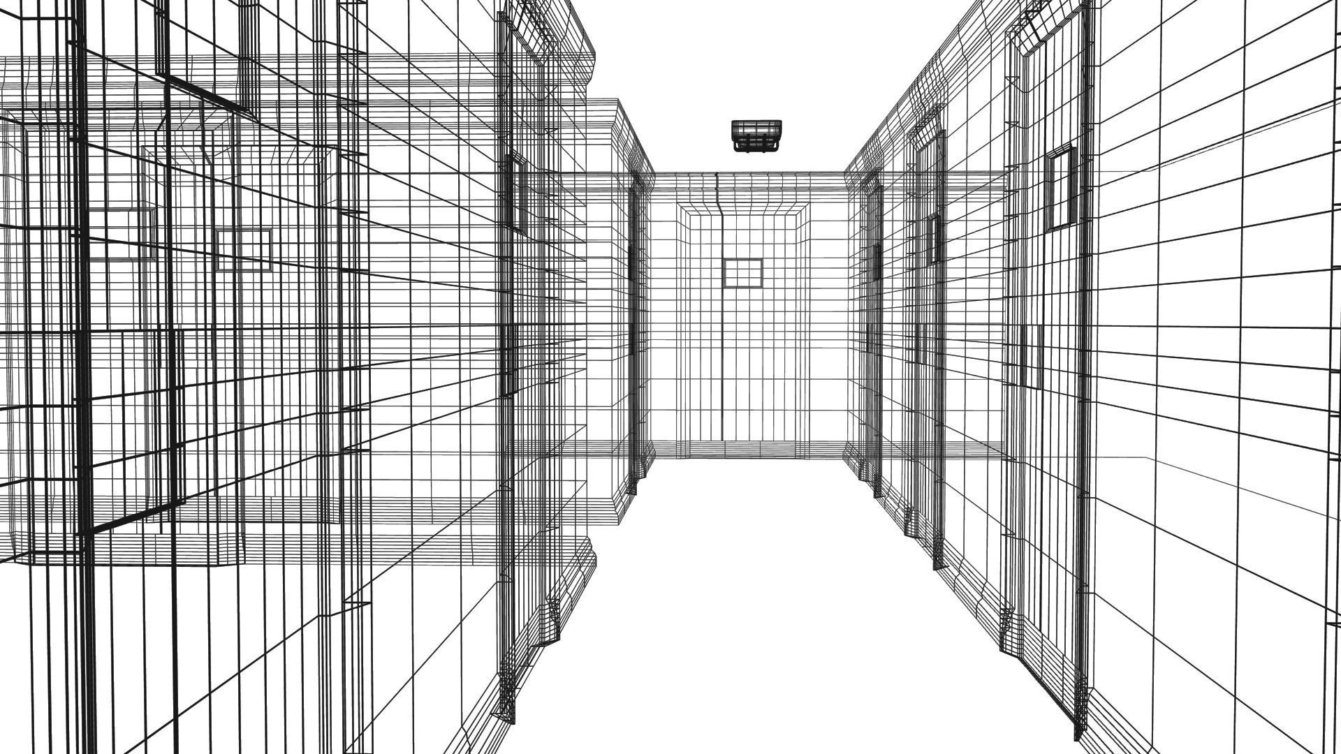 Insane Asylum Corridor 3D model_6