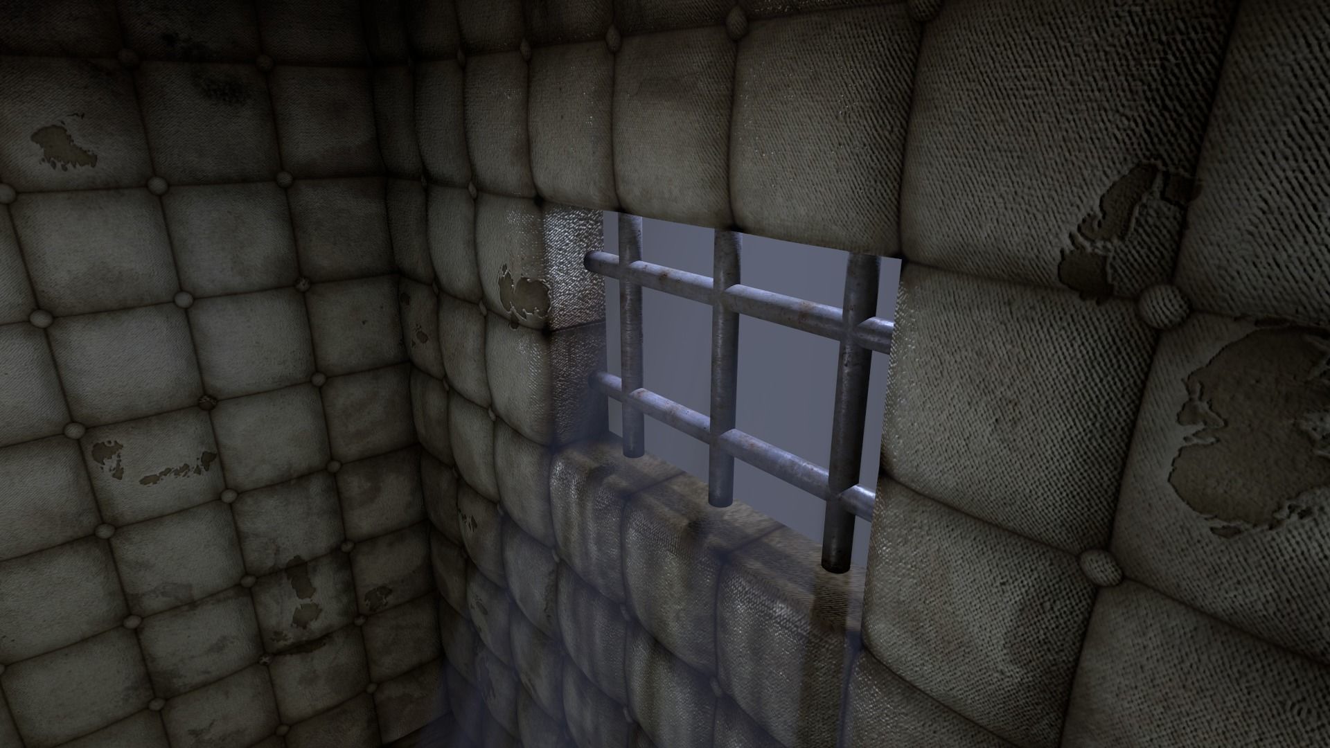 Insane Asylum Padded Cell 3D model_2