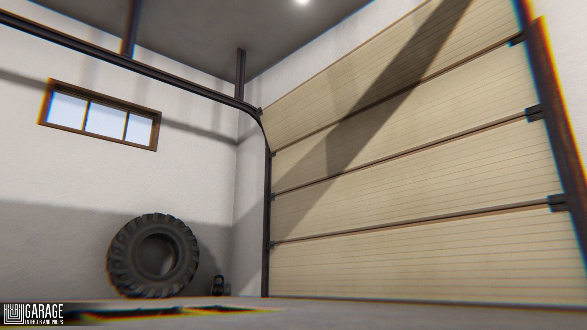 Garage - interior and props Low-poly 3D model_5