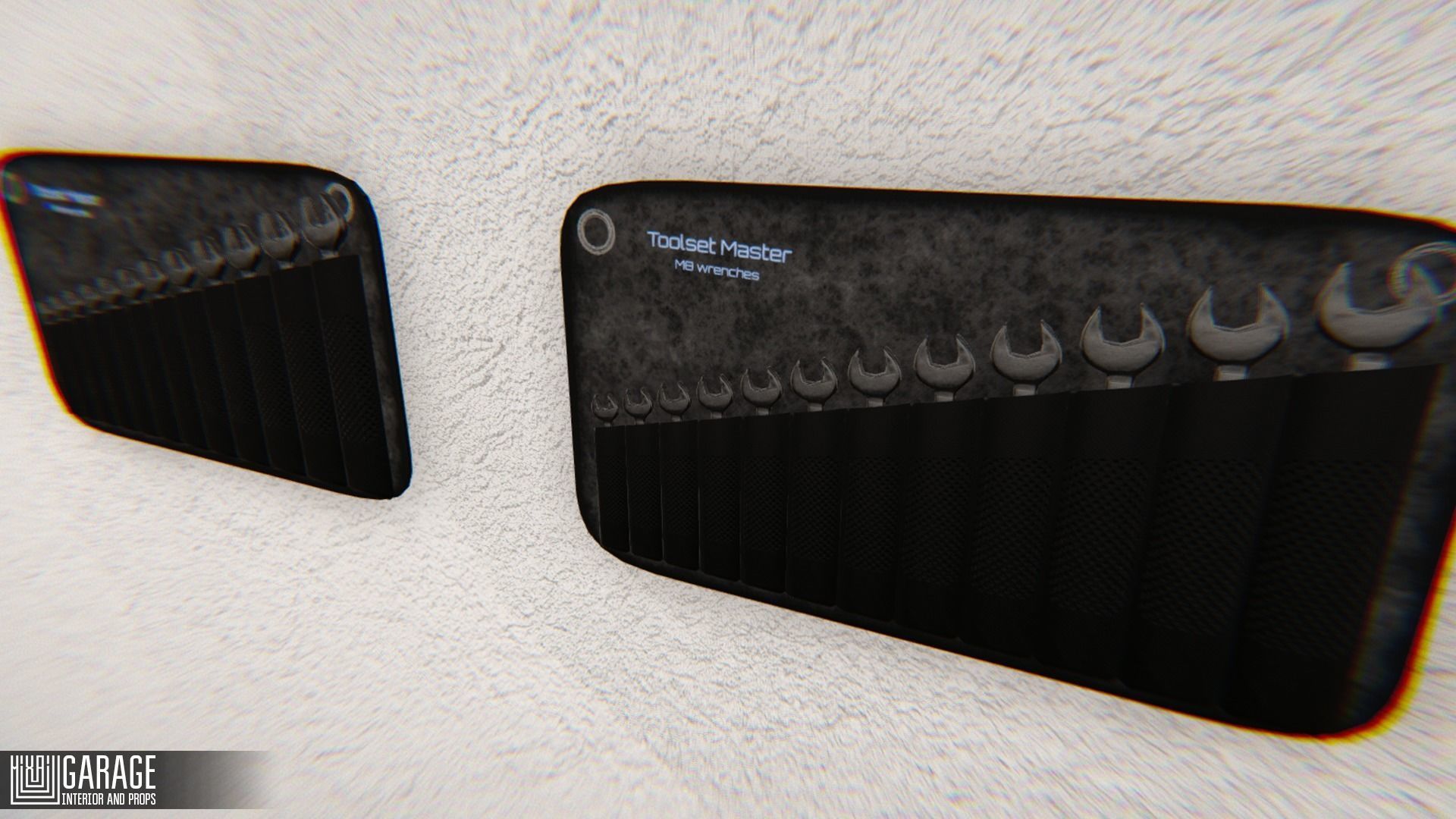 Garage - interior and props Low-poly 3D model_9