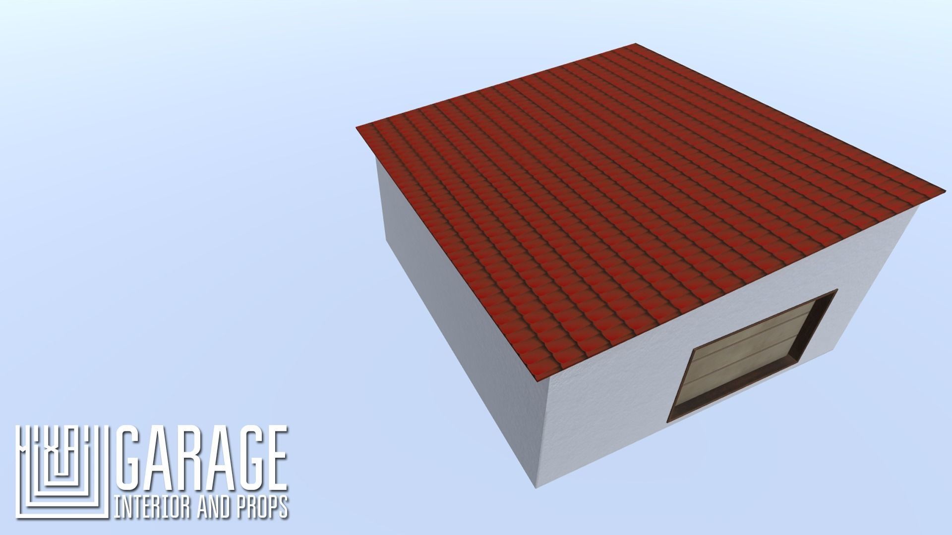 Garage - interior and props Low-poly 3D model_17