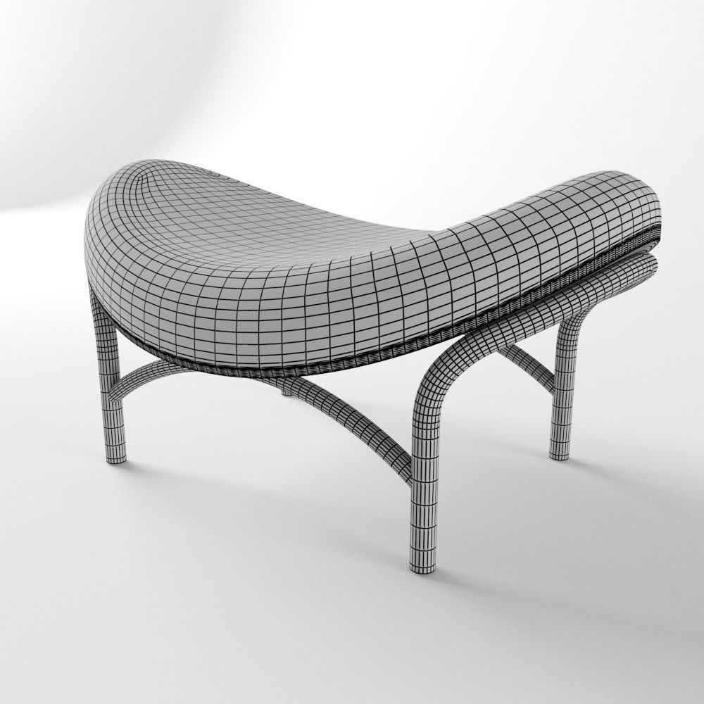 Chips Ottoman Low-poly 3D model_6