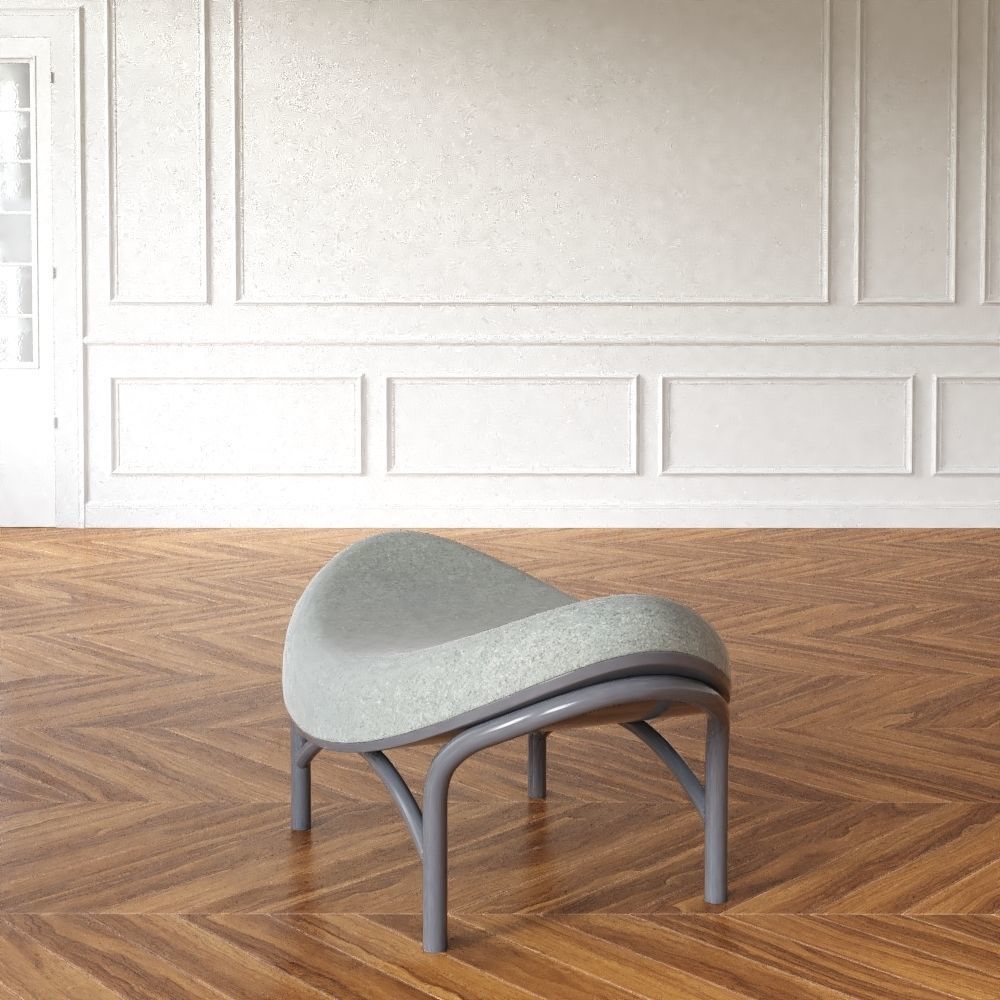 Chips Ottoman Low-poly 3D model_8