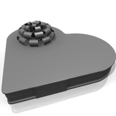 Chocolate Heart Box 3D model_3