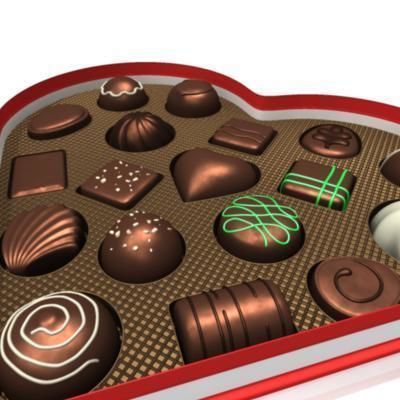 Chocolate Heart Box 3D model_12
