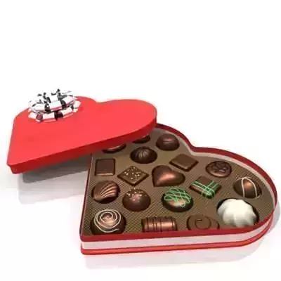 Chocolate Heart Box 3D model