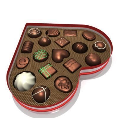Chocolate Heart Box 3D model_9