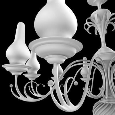 Chandelier silver 3D model_13