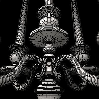 Candelbra Set three silver candelabra 3D model_18