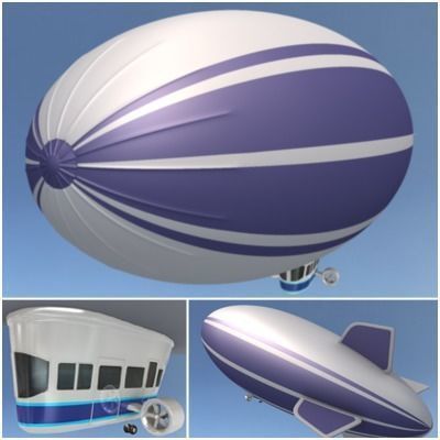 Blimp hot air balloon 3D model