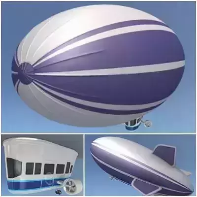 Blimp hot air balloon 3D model