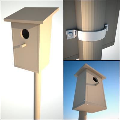 Bird House  3D model_7
