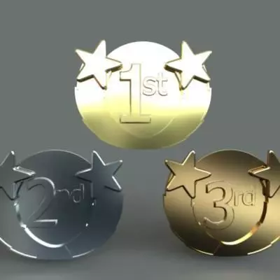 Award Medals 3D model_0