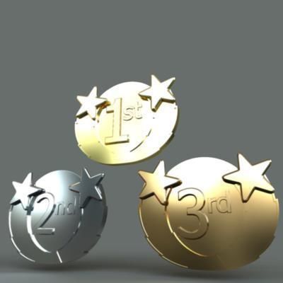 Award Medals 3D model_6