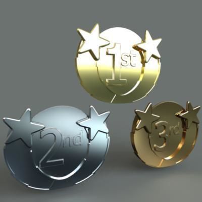 Award Medals 3D model_1