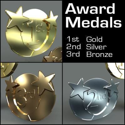 Award Medals 3D model_2