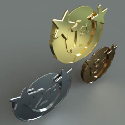 Award Medals 3D model_8