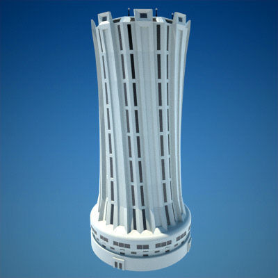 8 Skyscrapers 1 tall building 3D model_25