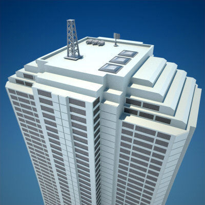 8 Skyscrapers 1 tall building 3D model_17