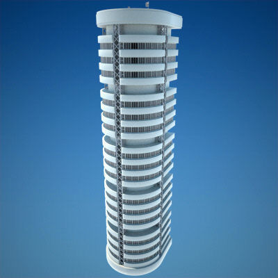 8 Skyscrapers 1 tall building 3D model_15