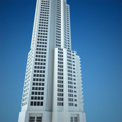 8 Skyscrapers 1 tall building 3D model_28
