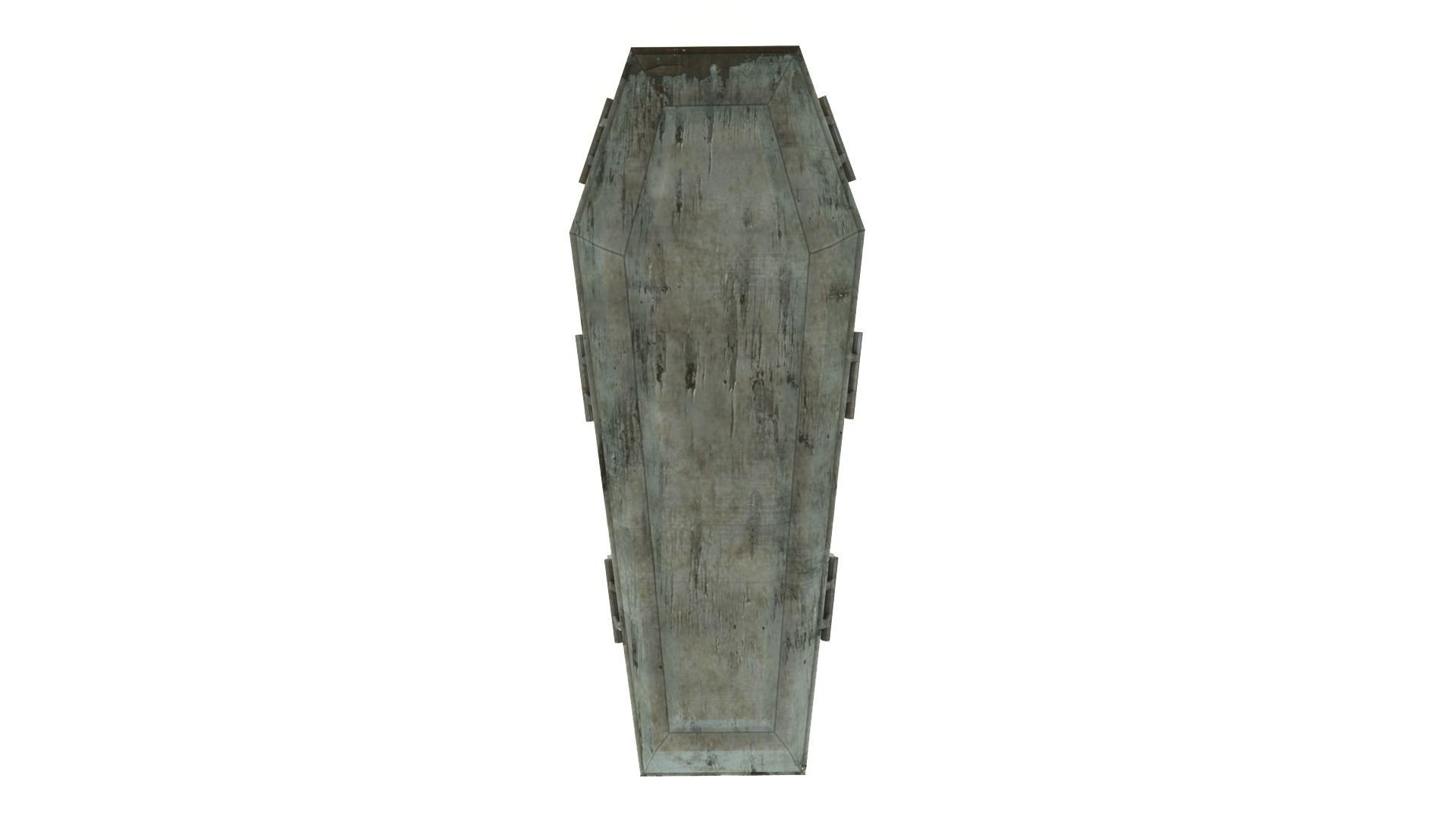 Low Poly Vintage Coffin With PBR Materials Low-poly 3D model_15