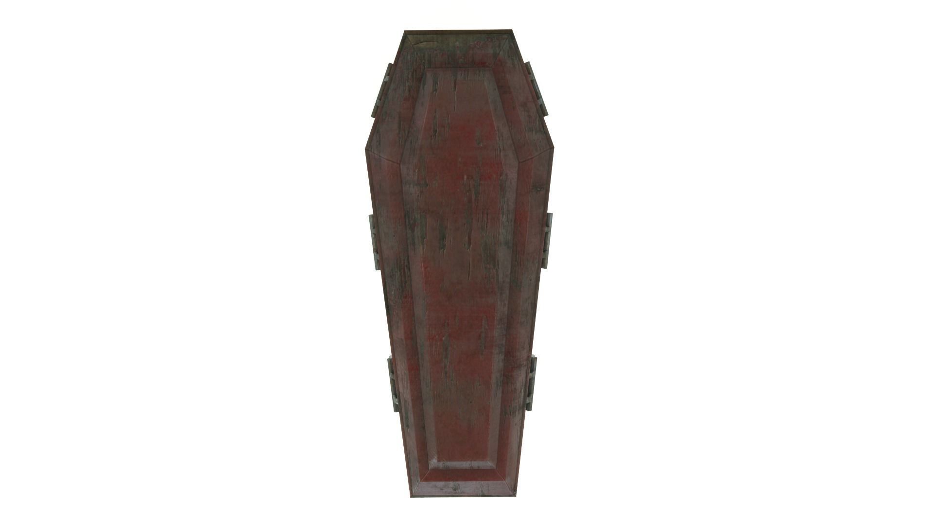 Low Poly Vintage Coffin With PBR Materials Low-poly 3D model_7