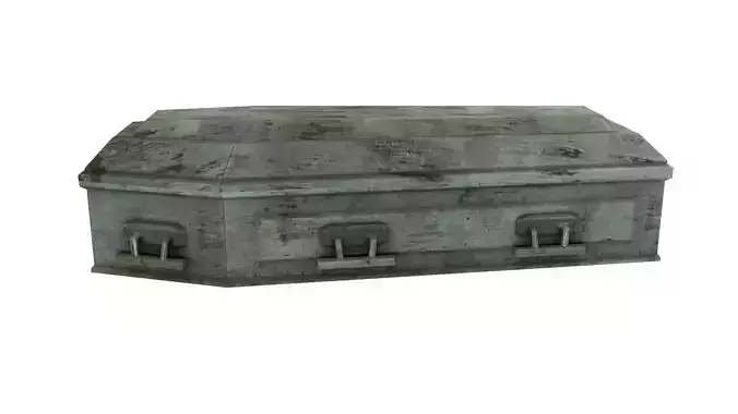 Low Poly Vintage Coffin With PBR Materials Low-poly 3D model