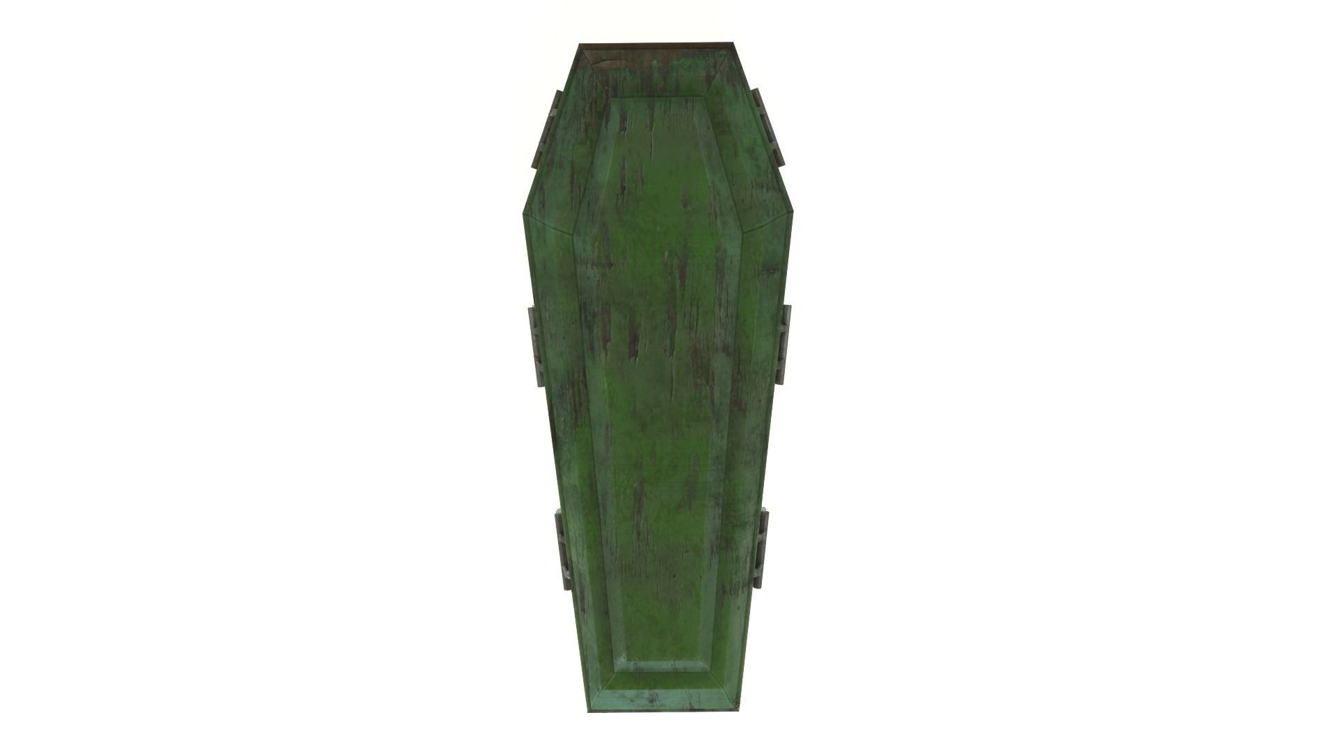 Low Poly Vintage Coffin With PBR Materials Low-poly 3D model_10