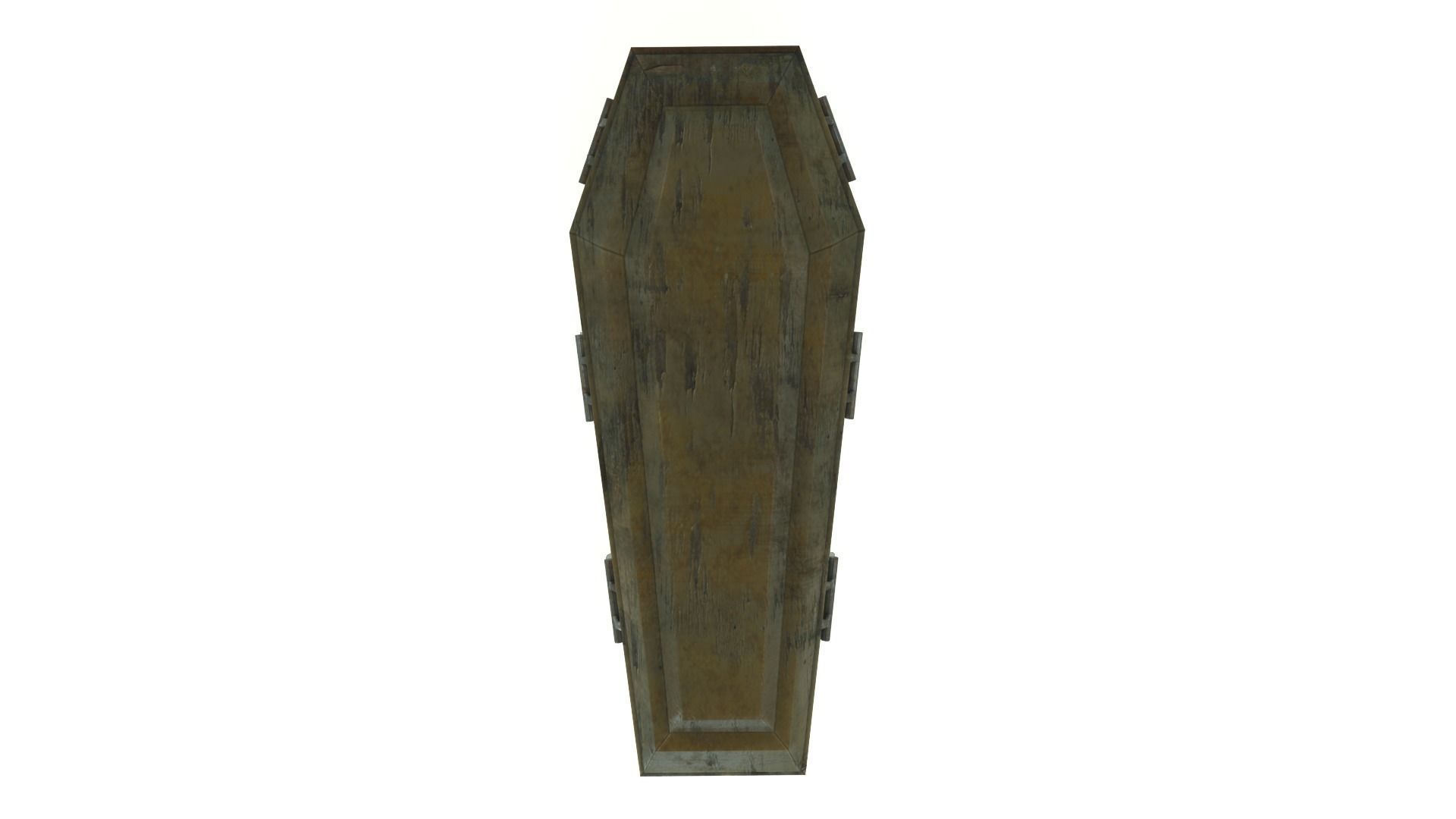 Low Poly Vintage Coffin With PBR Materials Low-poly 3D model_9