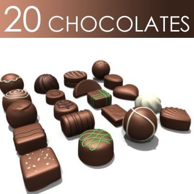 20 Chocolates 3D model