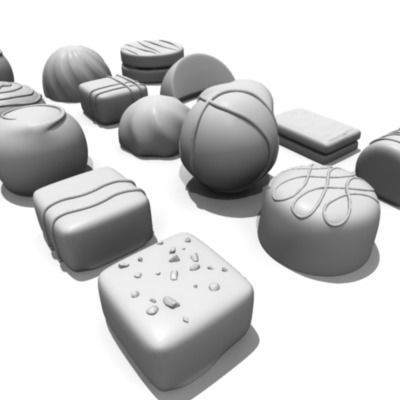 20 Chocolates 3D model_2
