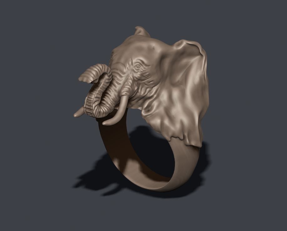 elephant ring 3D print model_6