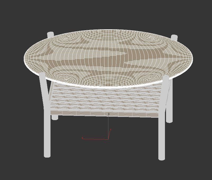 Table Anix 418 Low-poly 3D model_9
