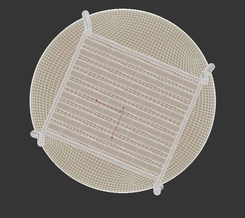 Table Anix 418 Low-poly 3D model_10