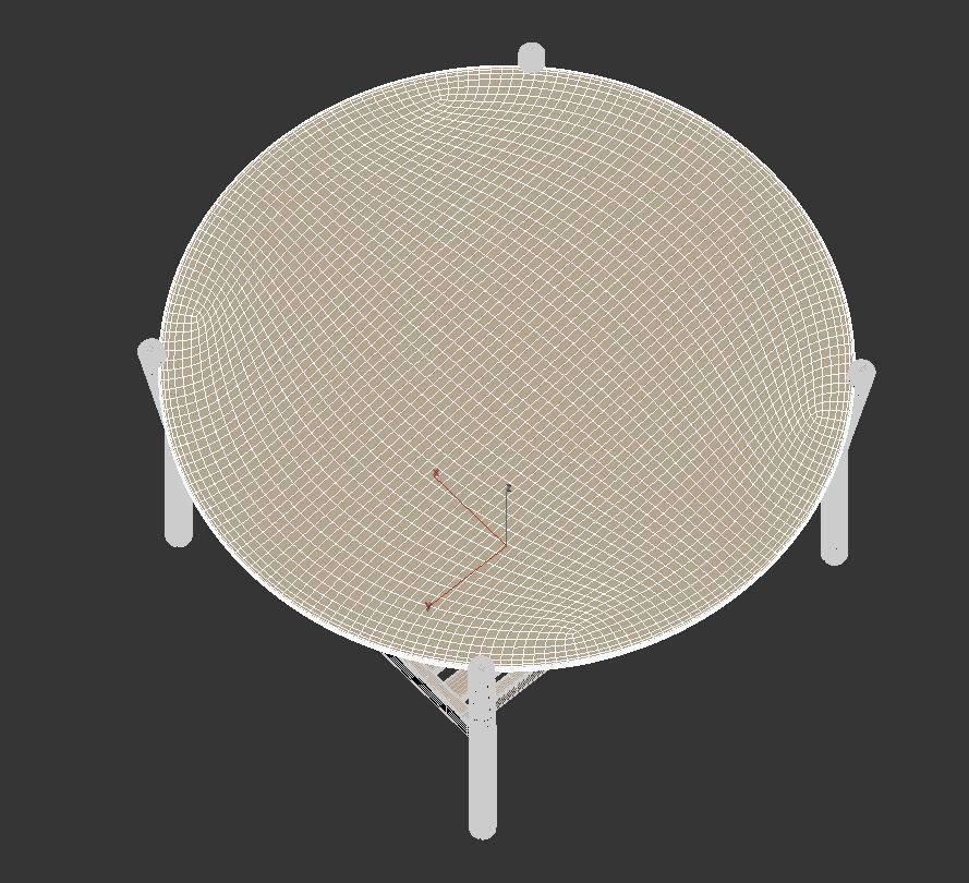 Table Anix 418 Low-poly 3D model_11